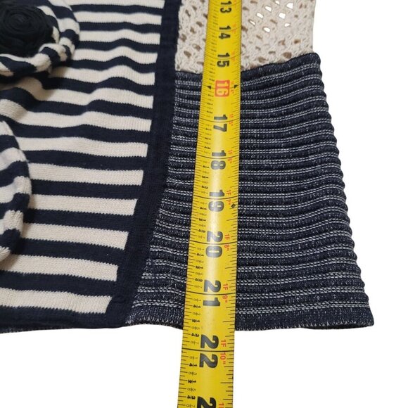 Lia Molly Anthropologie  Womens Open Knit‎ Striped Cardigan S Boho Cottagecore - Picture 10 of 10